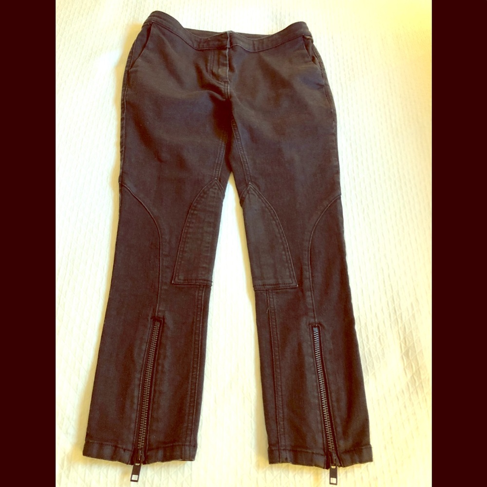 Alexander McQueen black cotton copped jeans